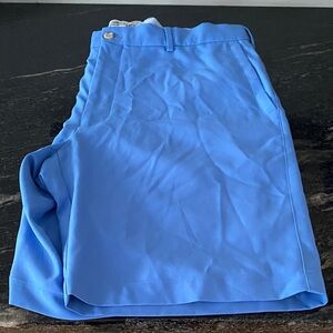 Peter Millar Blue Flat Front Men Shorts